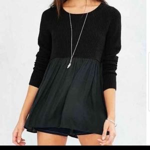 UO Kimchi Blue Black Babydoll Top Medium